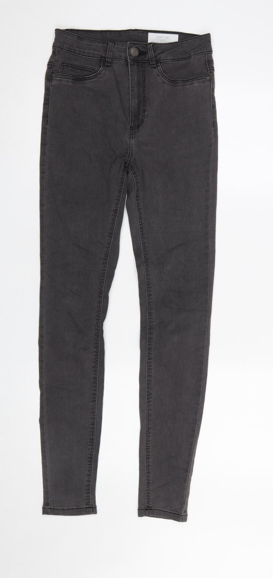 Noisy May Women’s Black Skinny Jeans Size 28 High Waist Denim
