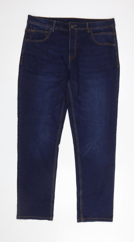 Westbay Women Blue Straight Leg Stretch Denim Jeans Size L