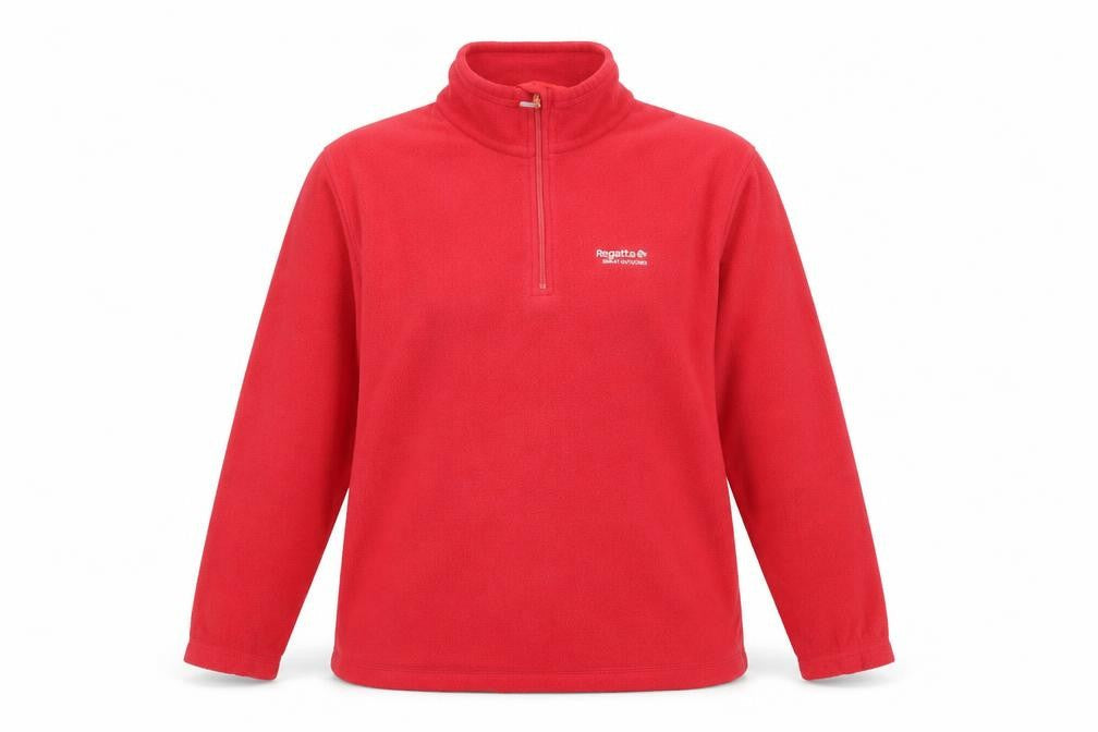 Regatta Women's Red 1/4 Zip Fleece Sweatshirt UK 14 Outdoor Pullover