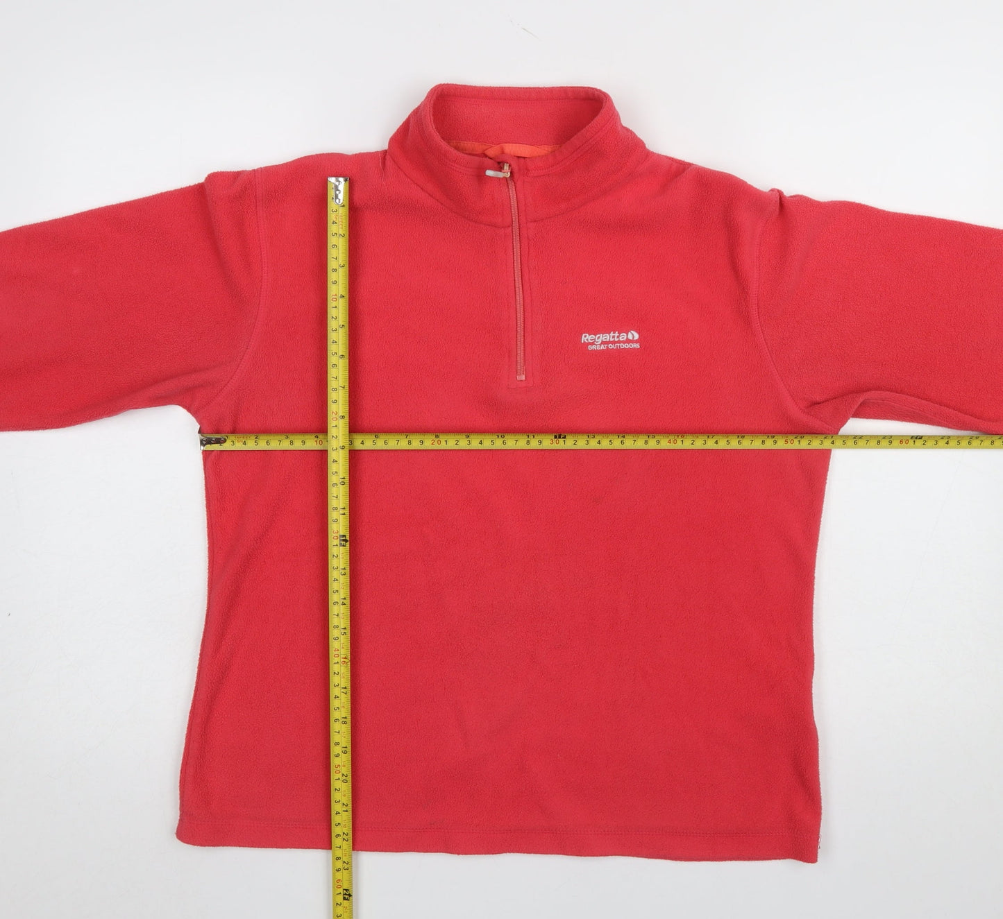 Regatta Women's Red 1/4 Zip Fleece Sweatshirt UK 14 Outdoor Pullover