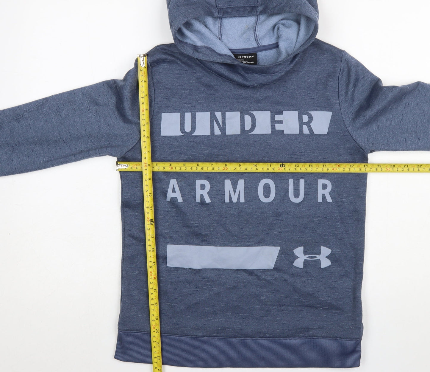 Under Armour Men Blue Pullover Hoodie XS Lightweight Fleece