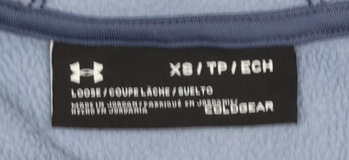 Under Armour Men Blue Pullover Hoodie XS Lightweight Fleece