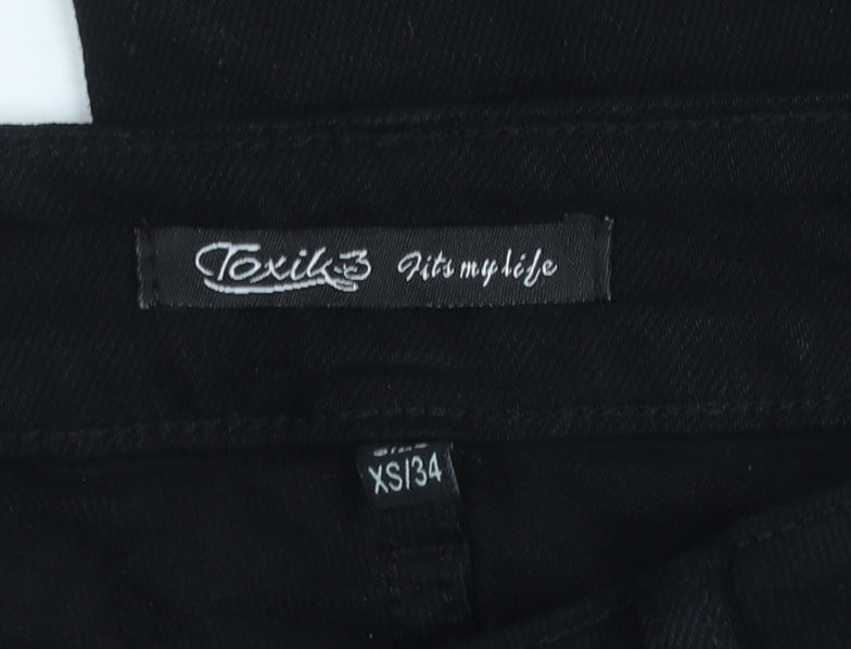 Toxik3 Women's Black Skinny Jeans XS Slim Fit Stretch Denim