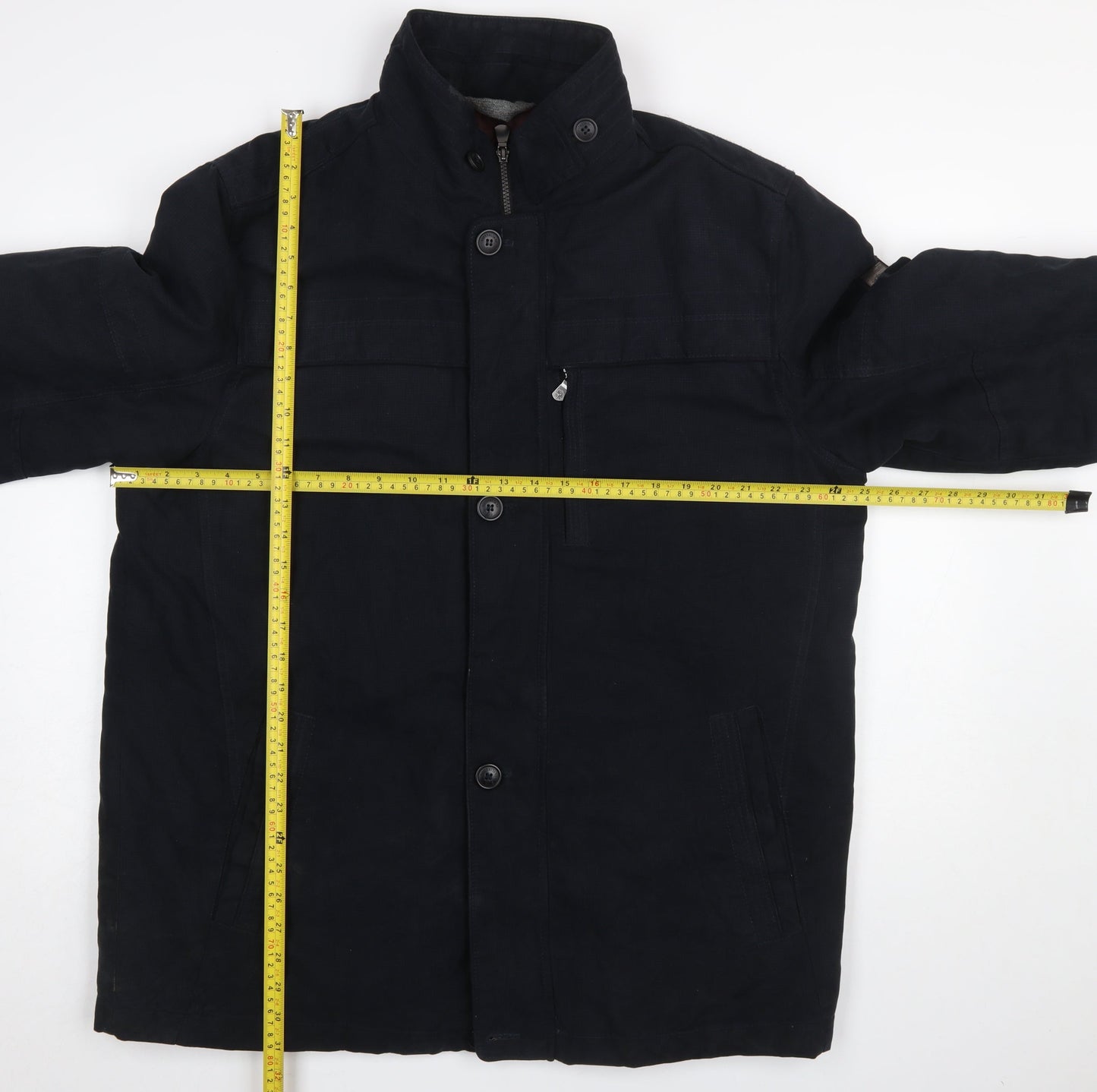 North Mile Men’s Black 44R Military Jacket Water Resistant Cotton Blend
