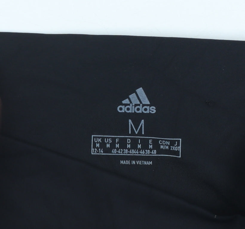 Adidas Women's Black Side Stripe Leggings Size M Compression Fit