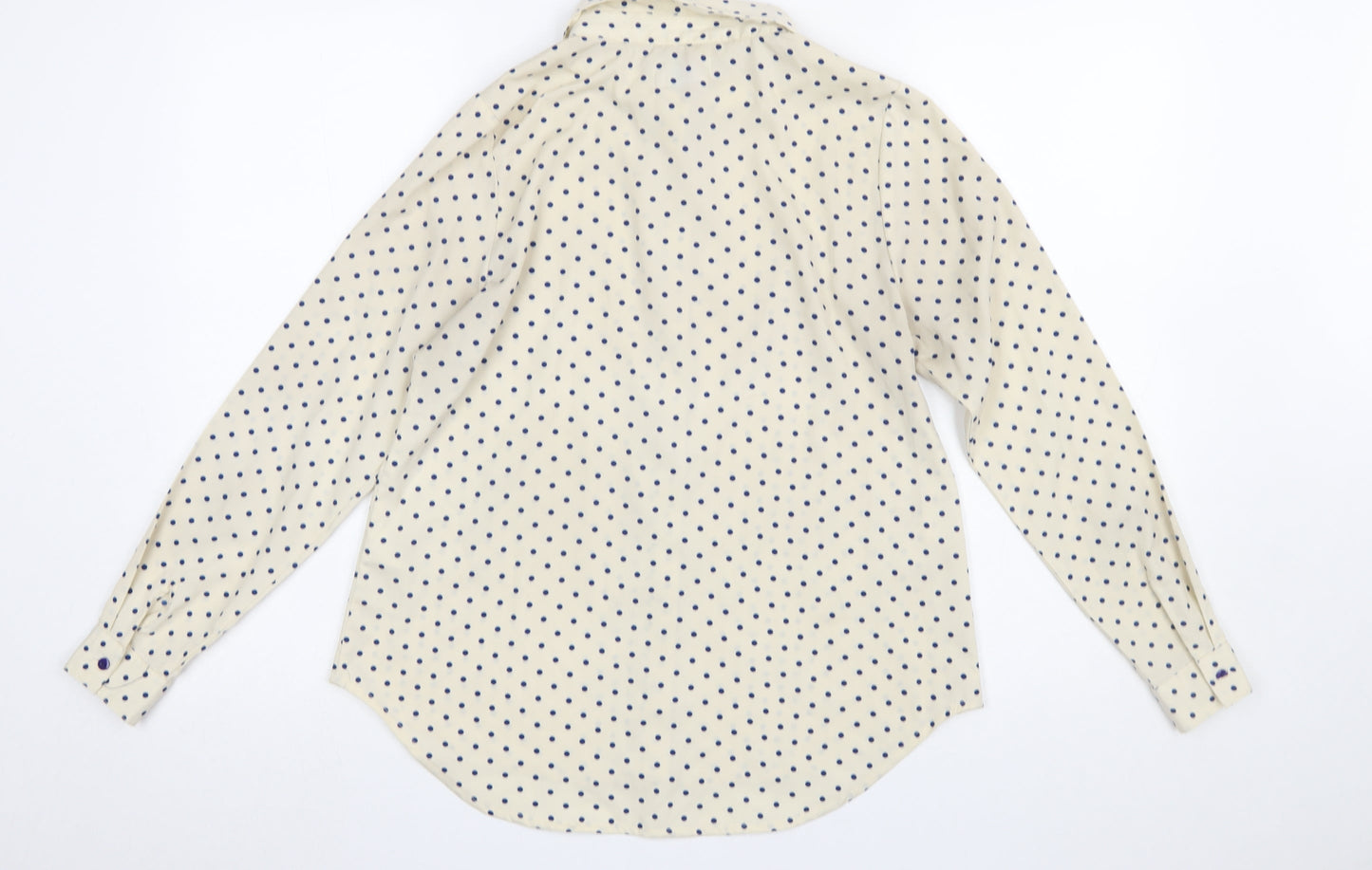 Compañia Fantastica Women's Ivory Polka Dot Button-Up Shirt Size S