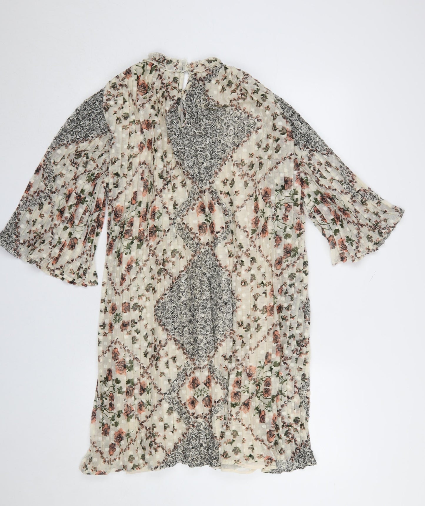 River Island Women’s Multicoloured Floral Pleated Shift Dress Size 8
