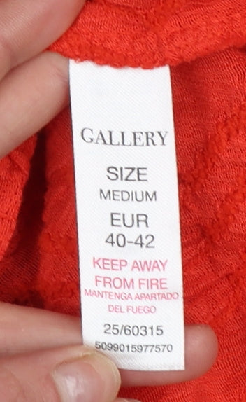 Gallery Women’s Red Sleeveless Blouse Size 12 Scoop Neck Lightweight