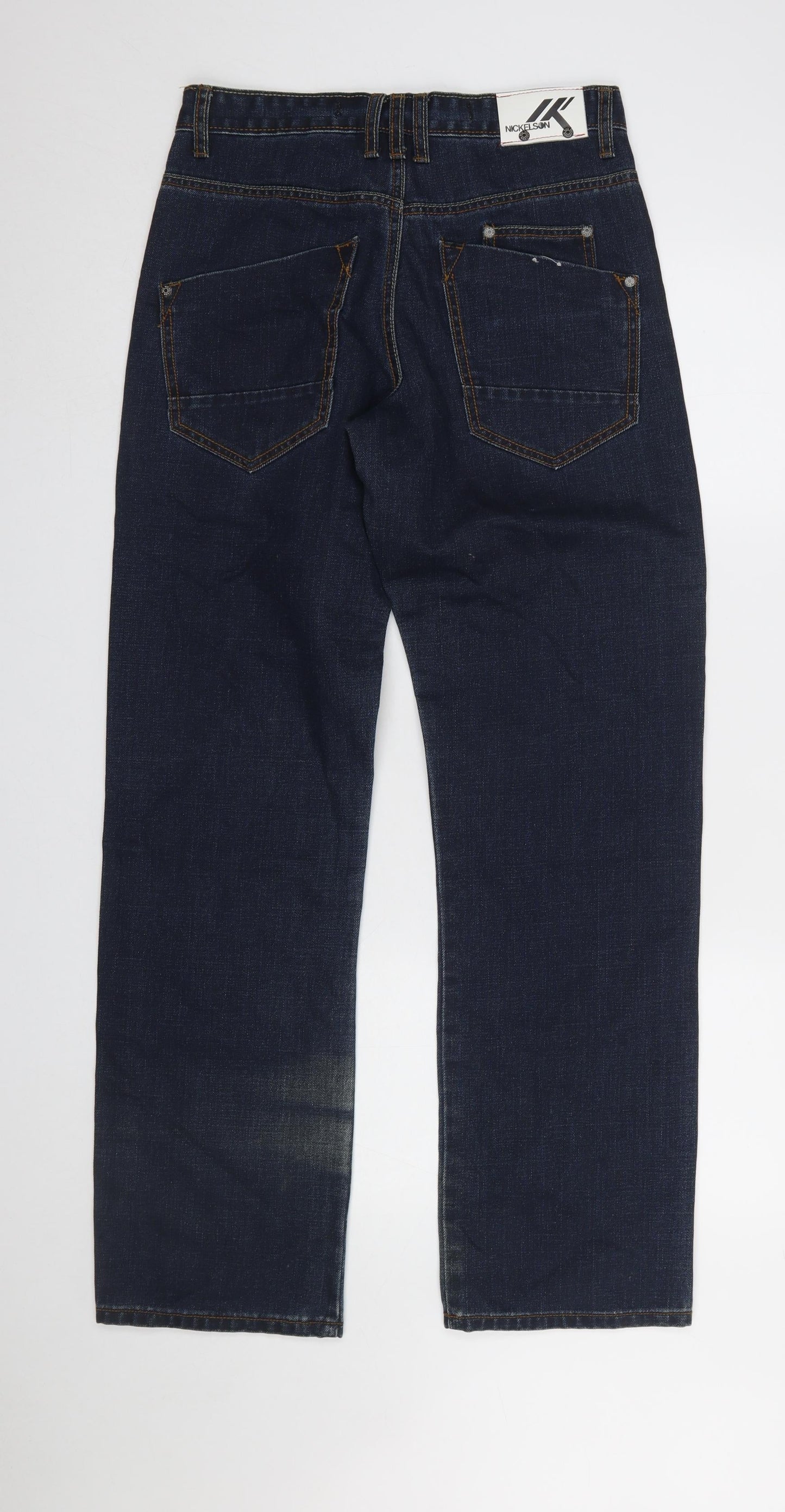 Nickelson Men Blue Straight Denim Jeans Size 50 Regular Fit