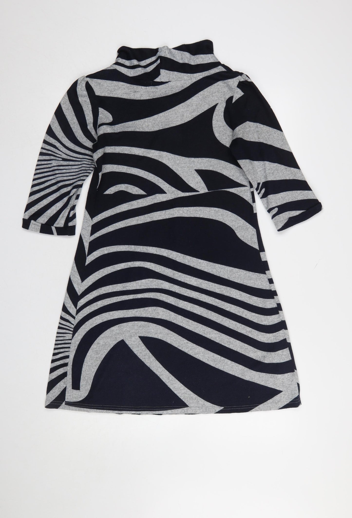 Stella Morgan Women’s Black Grey Geometric Shift Dress Size 8
