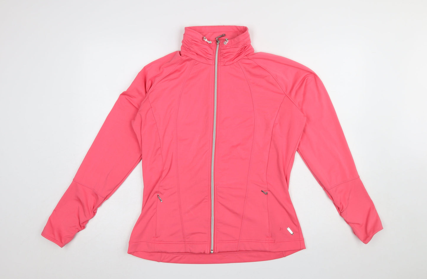 Green Lamb Women’s Pink Full Zip Sweatshirt Size M Polyester Blend Activewear