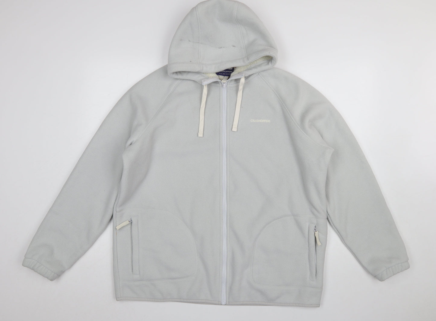 Craghoppers Women’s Grey Fleece Hooded Full Zip Jacket Size 18