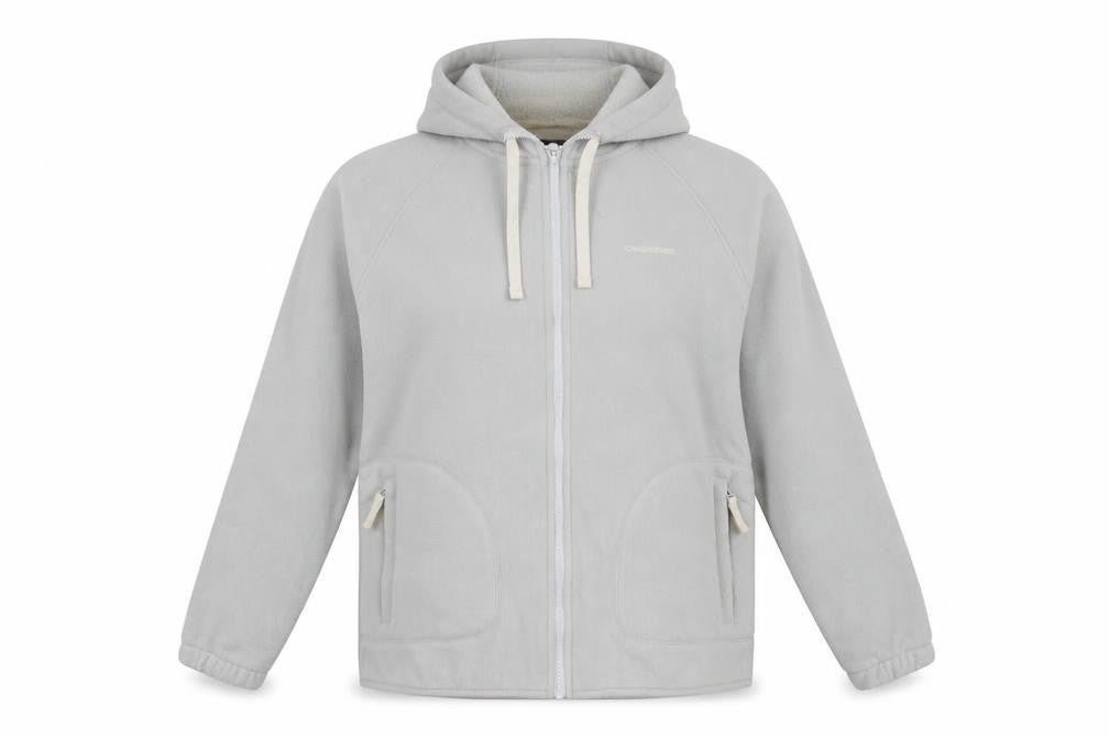 Craghoppers Women’s Grey Fleece Hooded Full Zip Jacket Size 18