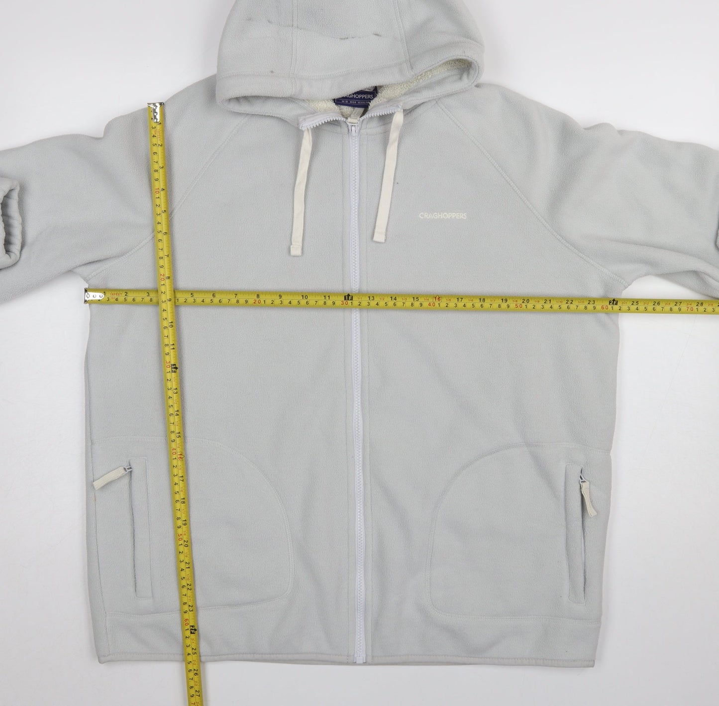 Craghoppers Women’s Grey Fleece Hooded Full Zip Jacket Size 18