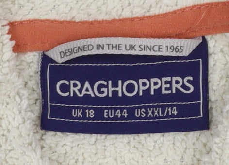 Craghoppers Women’s Grey Fleece Hooded Full Zip Jacket Size 18