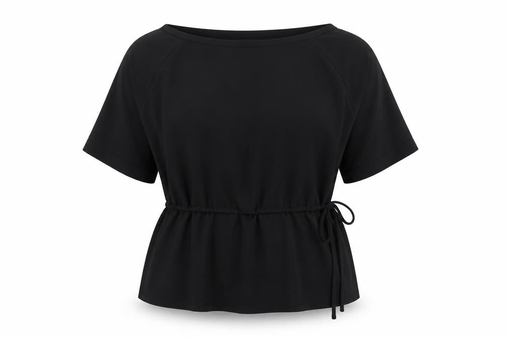 Roland Klein Women’s Black Size 14 Tie Waist Tunic Blouse