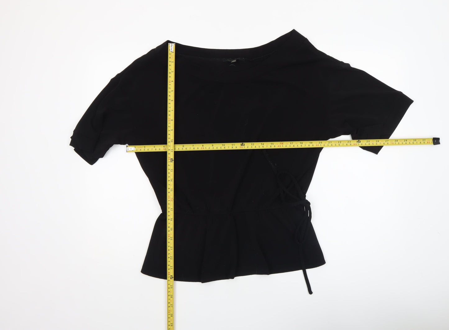 Roland Klein Women’s Black Size 14 Tie Waist Tunic Blouse