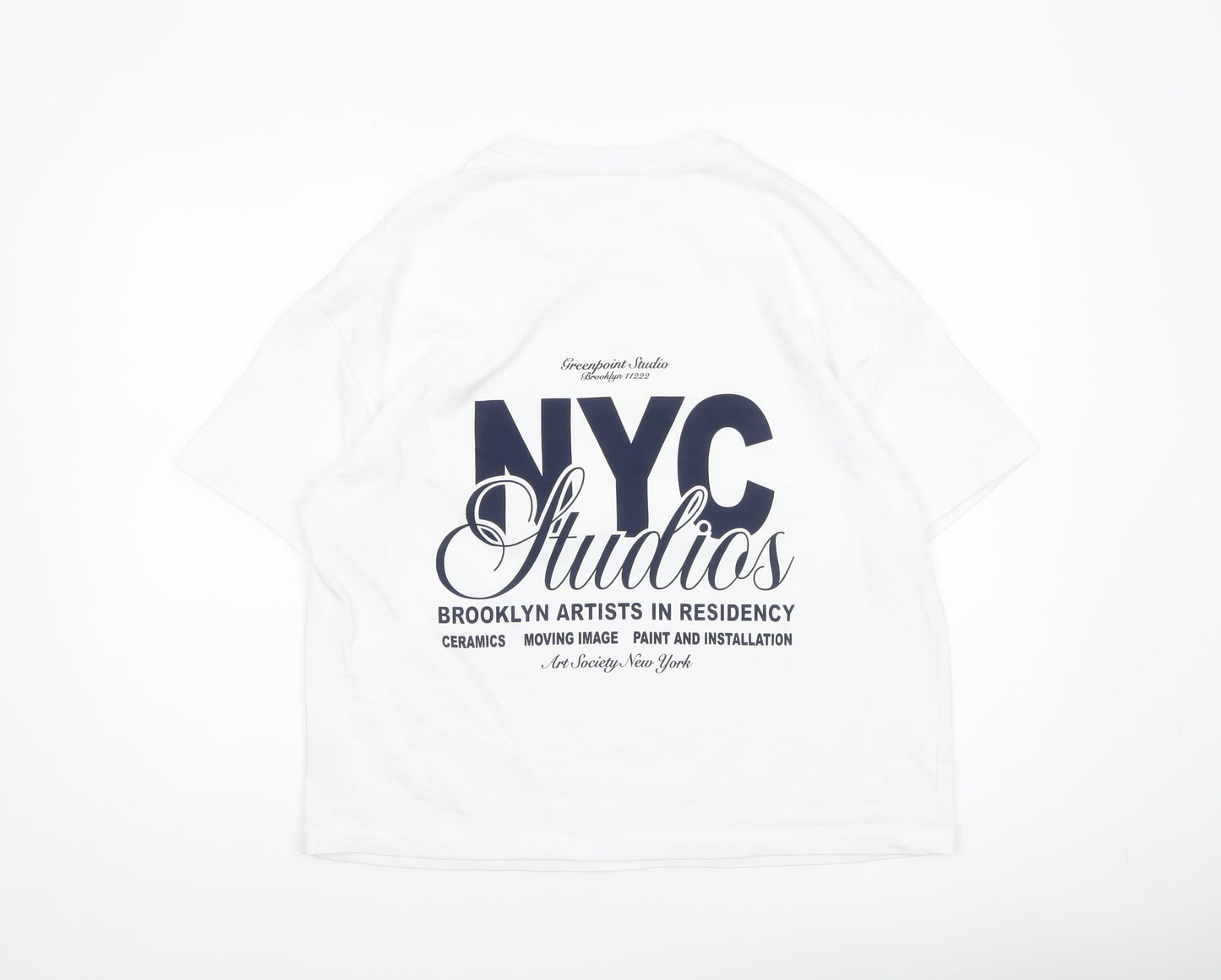 Dunnes Stores Women’s White NYC Print Cotton T-Shirt L