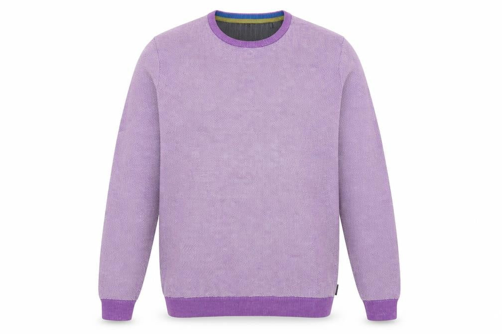 Ted Baker Men's Purple Crew Neck Knit Jumper Size 7XL