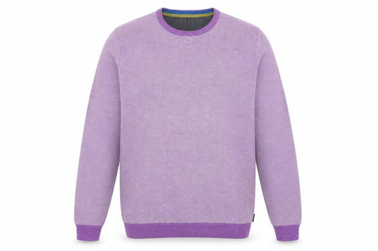 Ted Baker Men's Purple Crew Neck Knit Jumper Size 7XL