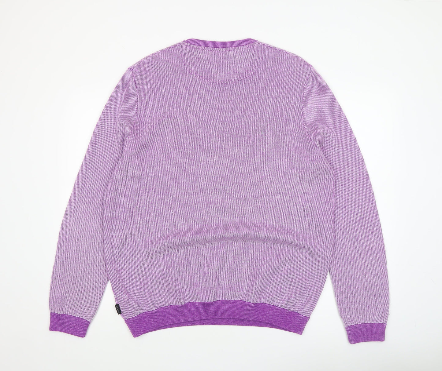 Ted Baker Men's Purple Crew Neck Knit Jumper Size 7XL
