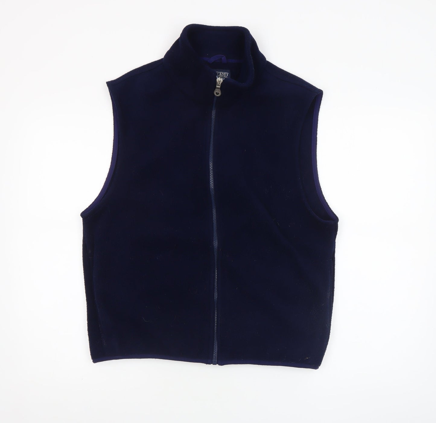Lands' End Unisex Blue Fleece Zip Waistcoat Bodywarmer S
