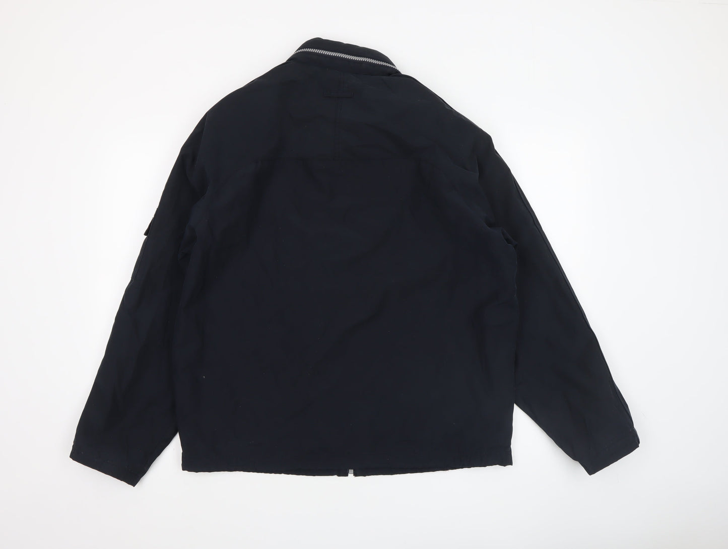 NEXT Men's Black Bomber Jacket Size M Full Zip Cotton Blend