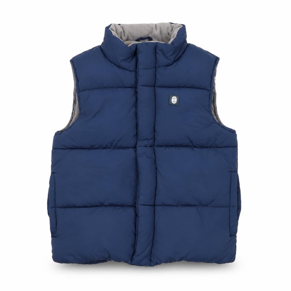 Explore Boys Blue Padded Bodywarmer Gilet 9 Years Lined Zip Outdoor Vest