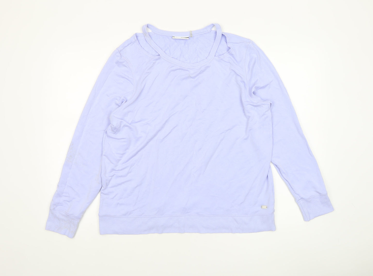 DKNY Sport Women's Lilac Pullover Sweatshirt XL Cotton Blend