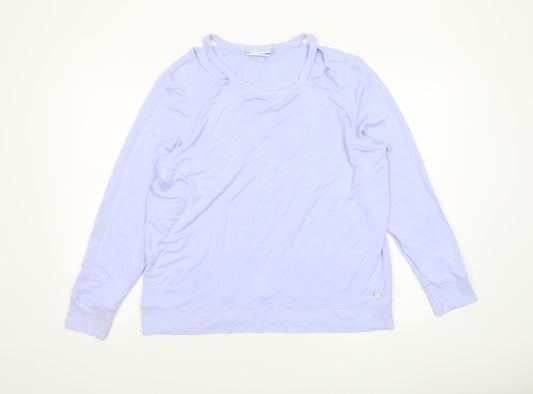 DKNY Sport Women's Lilac Pullover Sweatshirt XL Cotton Blend