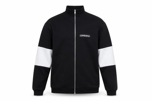 boohooMAN Men's Black M Full Zip Basic Jacket with Logo