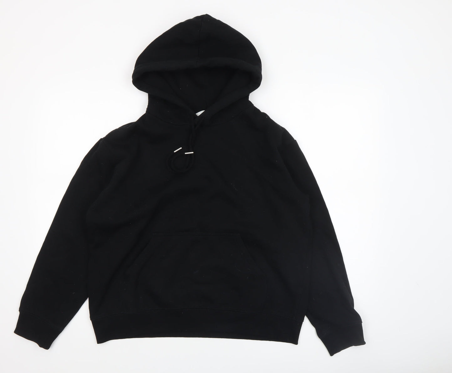 H&M Women Black Pullover Hoodie Size S 60% Cotton 40% Polyester