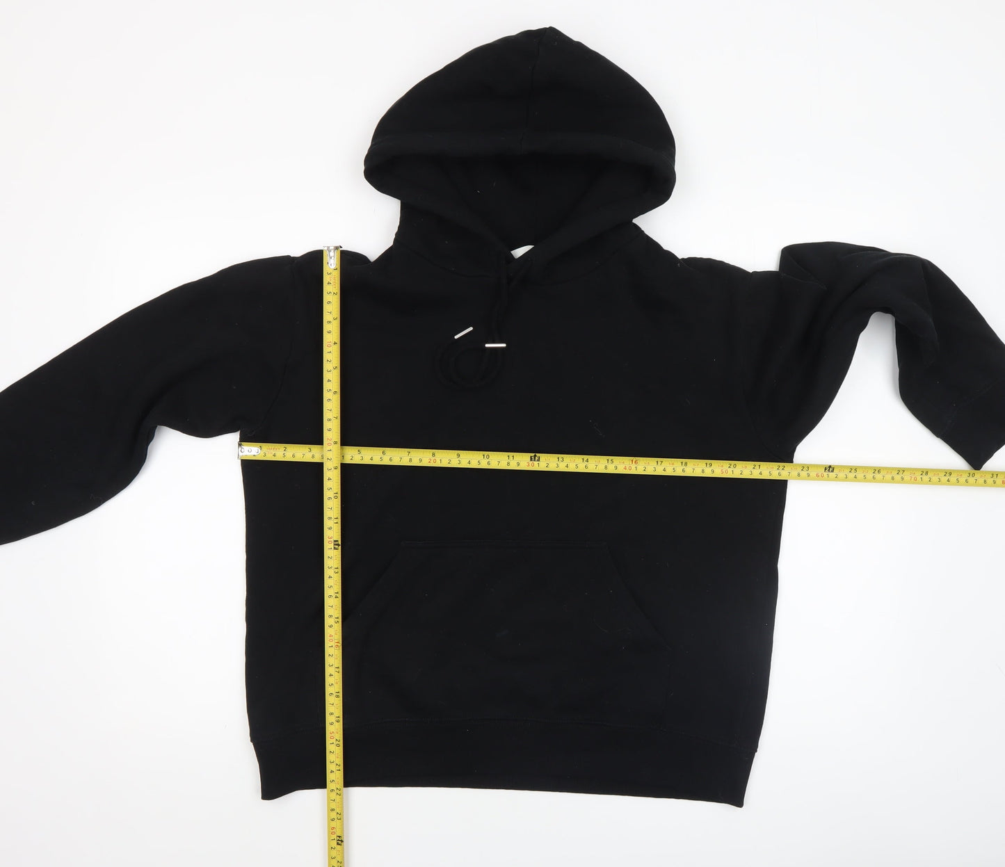 H&M Women Black Pullover Hoodie Size S 60% Cotton 40% Polyester