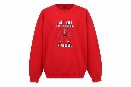 Gildan Men's Red Christmas Graphic Pullover Sweatshirt Size L