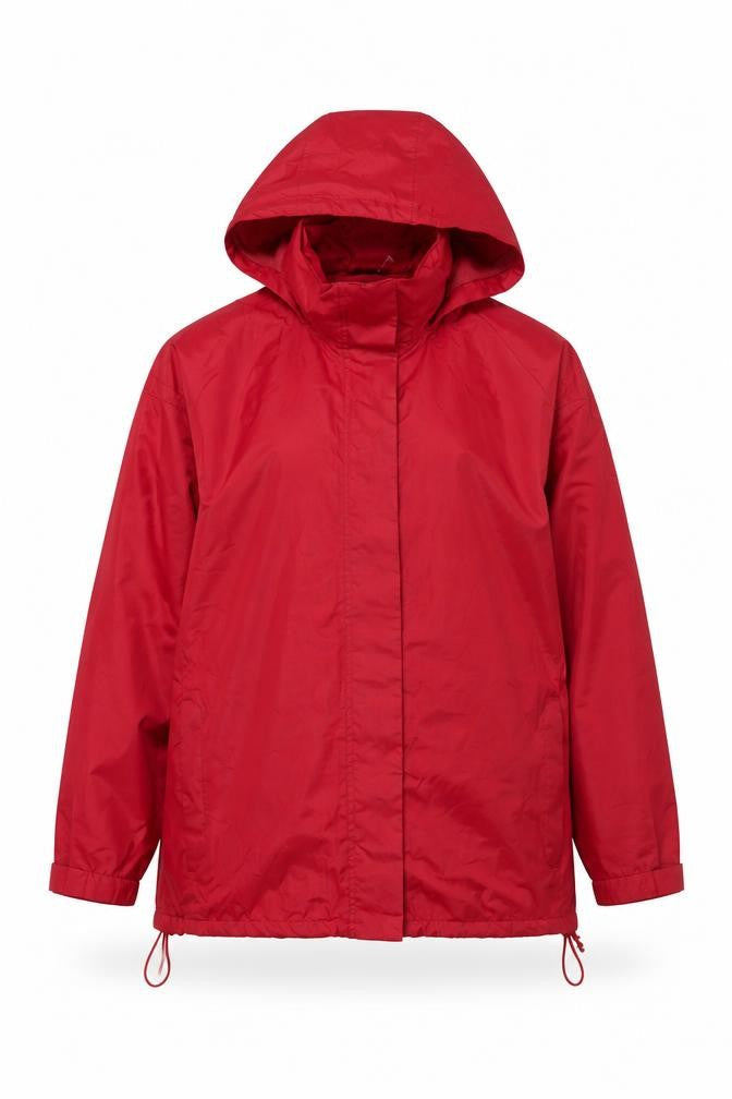 Alpine Trek Men's Red Waterproof Hooded Jacket Size L