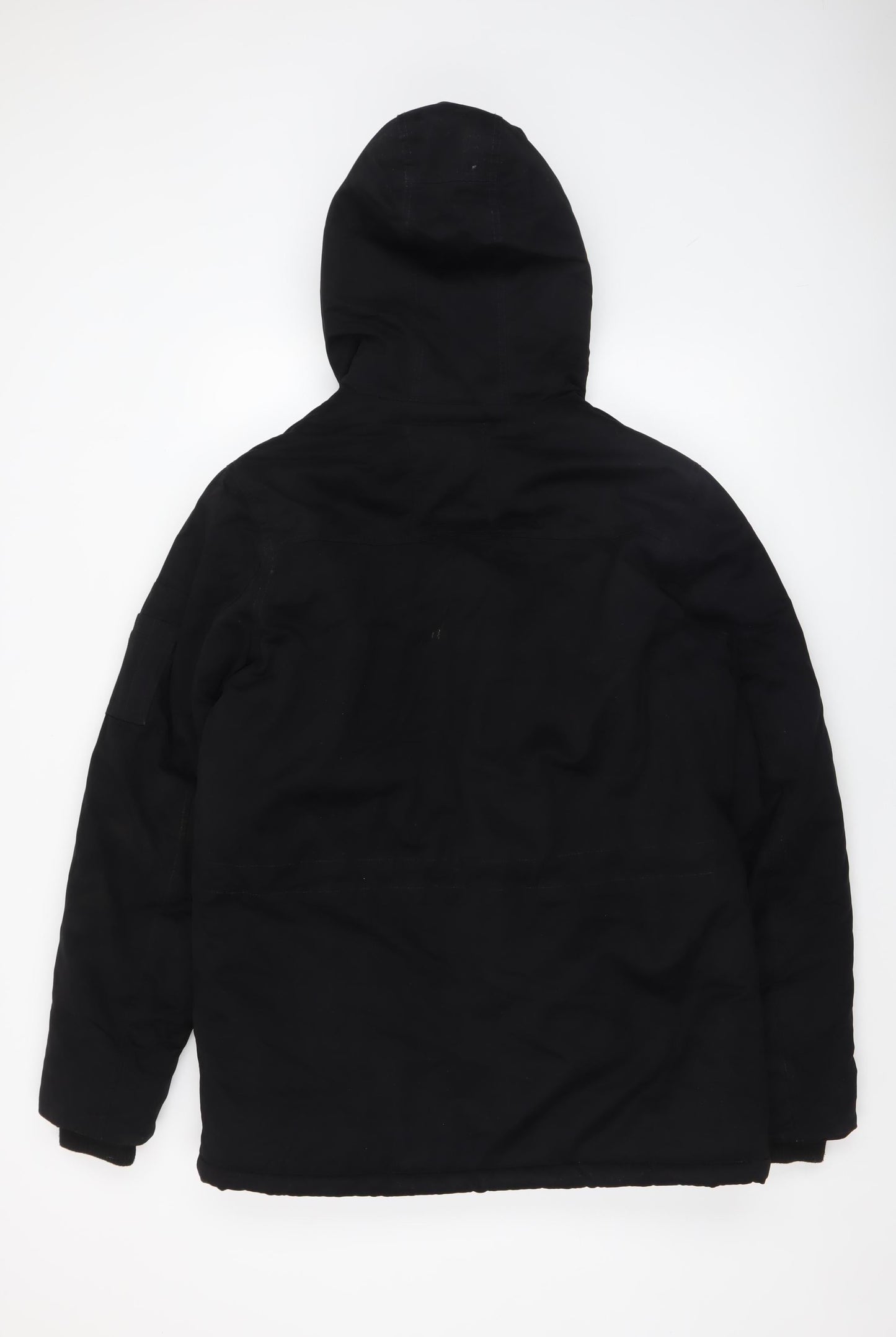2nd Chapter Men's Black M Hooded Parka Jacket Lined Winter Coat