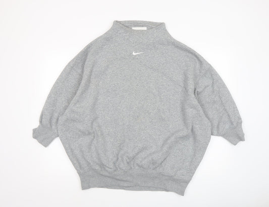 Nike Women's Grey Small Fleece Pullover Sweatshirt