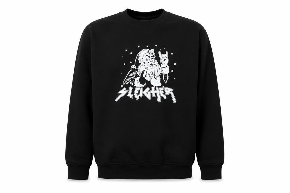 UCC Men's Black Christmas Rock Graphic Sweatshirt Size M
