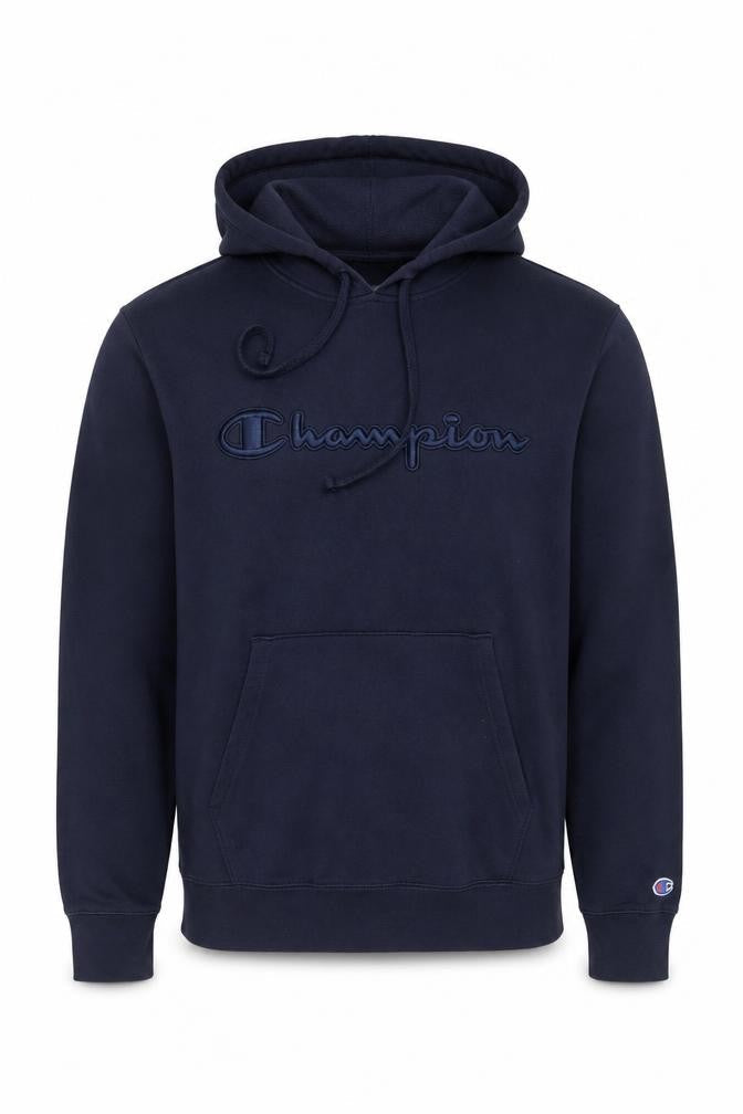 Champion Men's Blue Pullover Hoodie Size S Embroidered Logo Sweatshirt