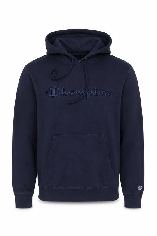 Champion Men's Blue Pullover Hoodie Size S Embroidered Logo Sweatshirt