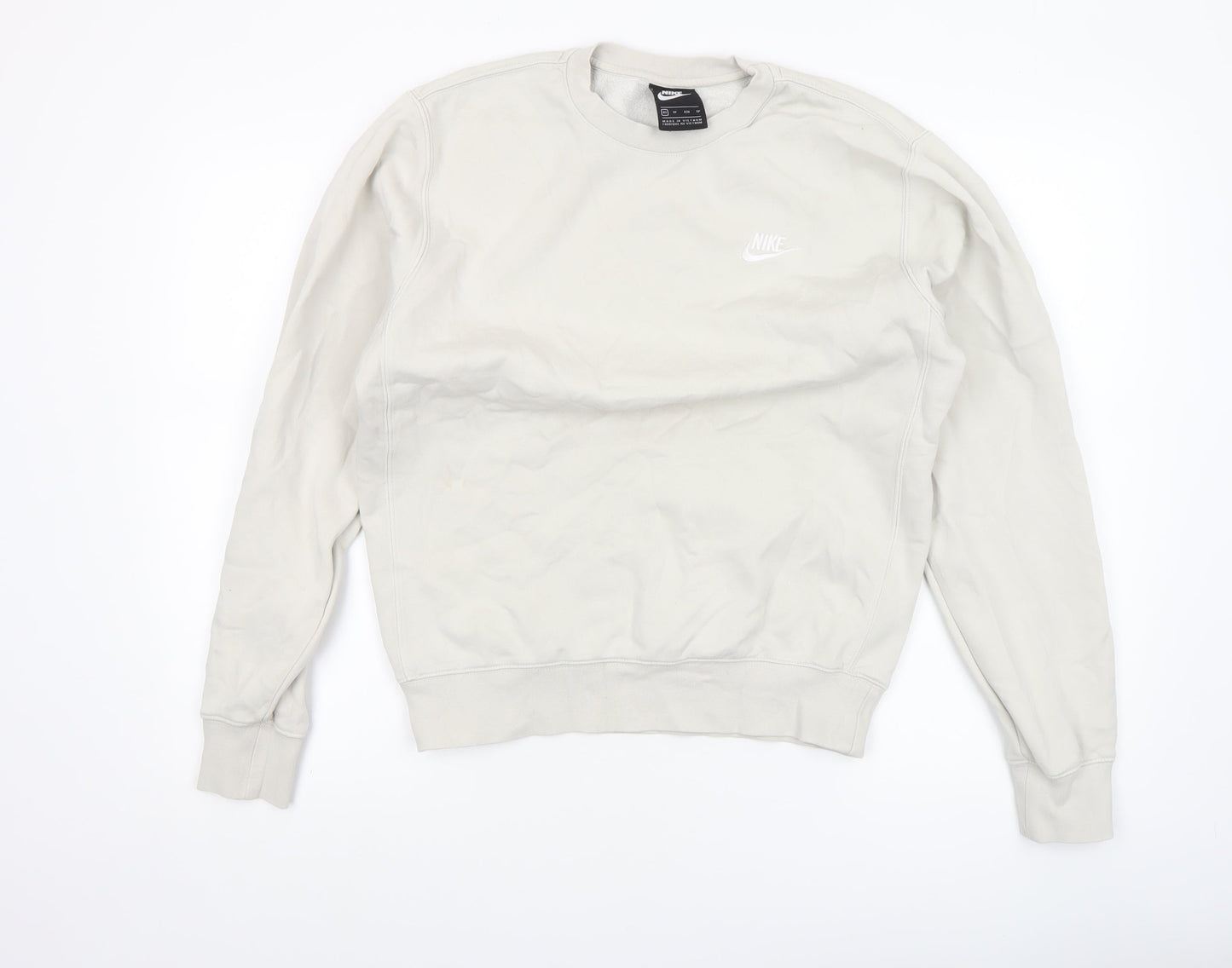 Nike Women’s Beige XS Pullover Sweatshirt Classic Crew Neck
