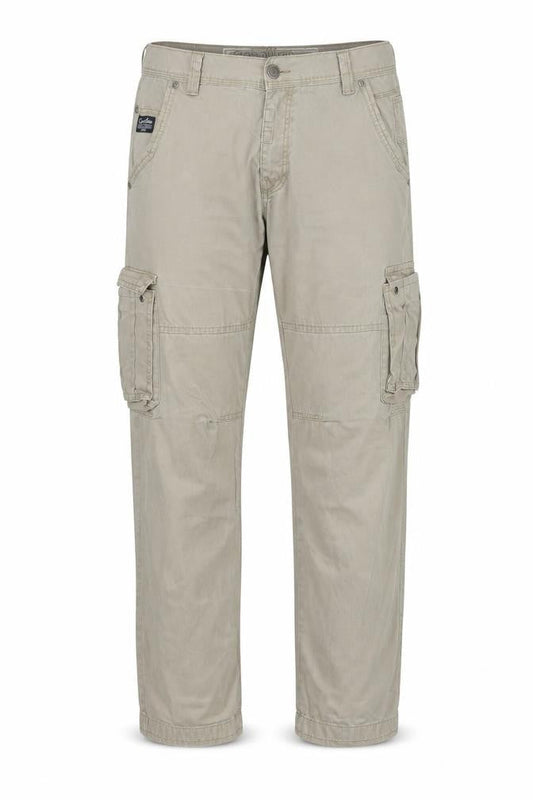 Gasoline Originals Men's Beige Cargo Trousers Size L 33R Cotton Workwear
