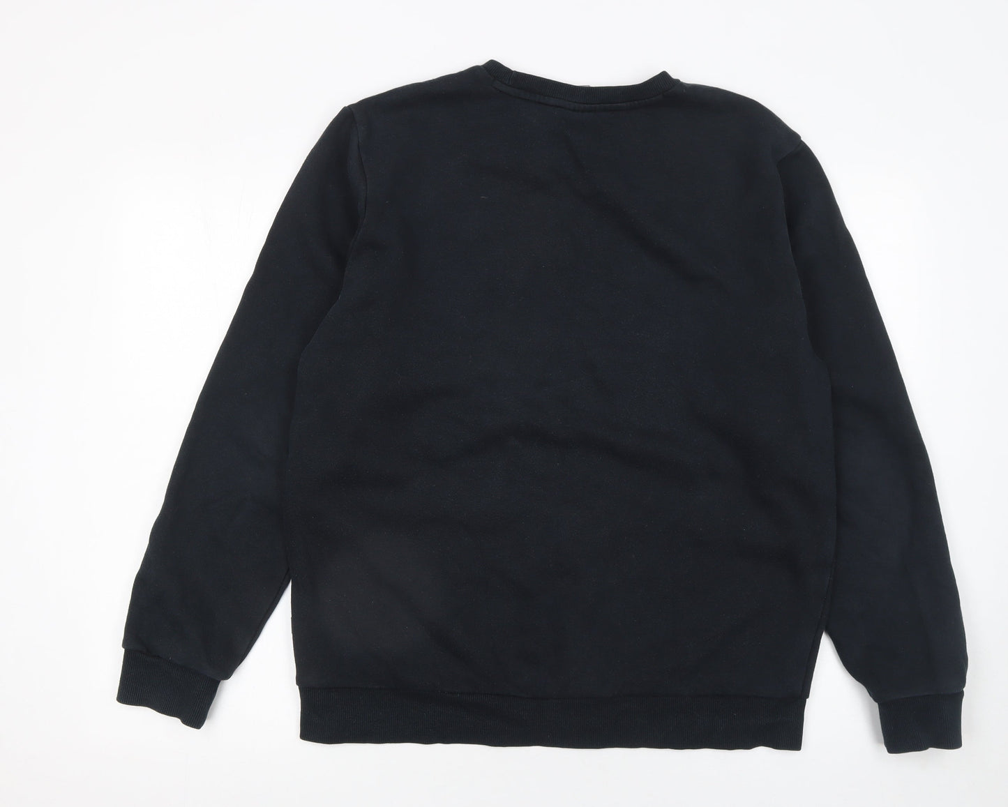 Puma Men's Black L Pullover Sweatshirt Crew Neck Logo Jumper
