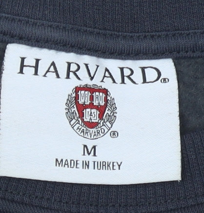 Harvard University Black Cotton Blend Women's Medium Sweatshirt