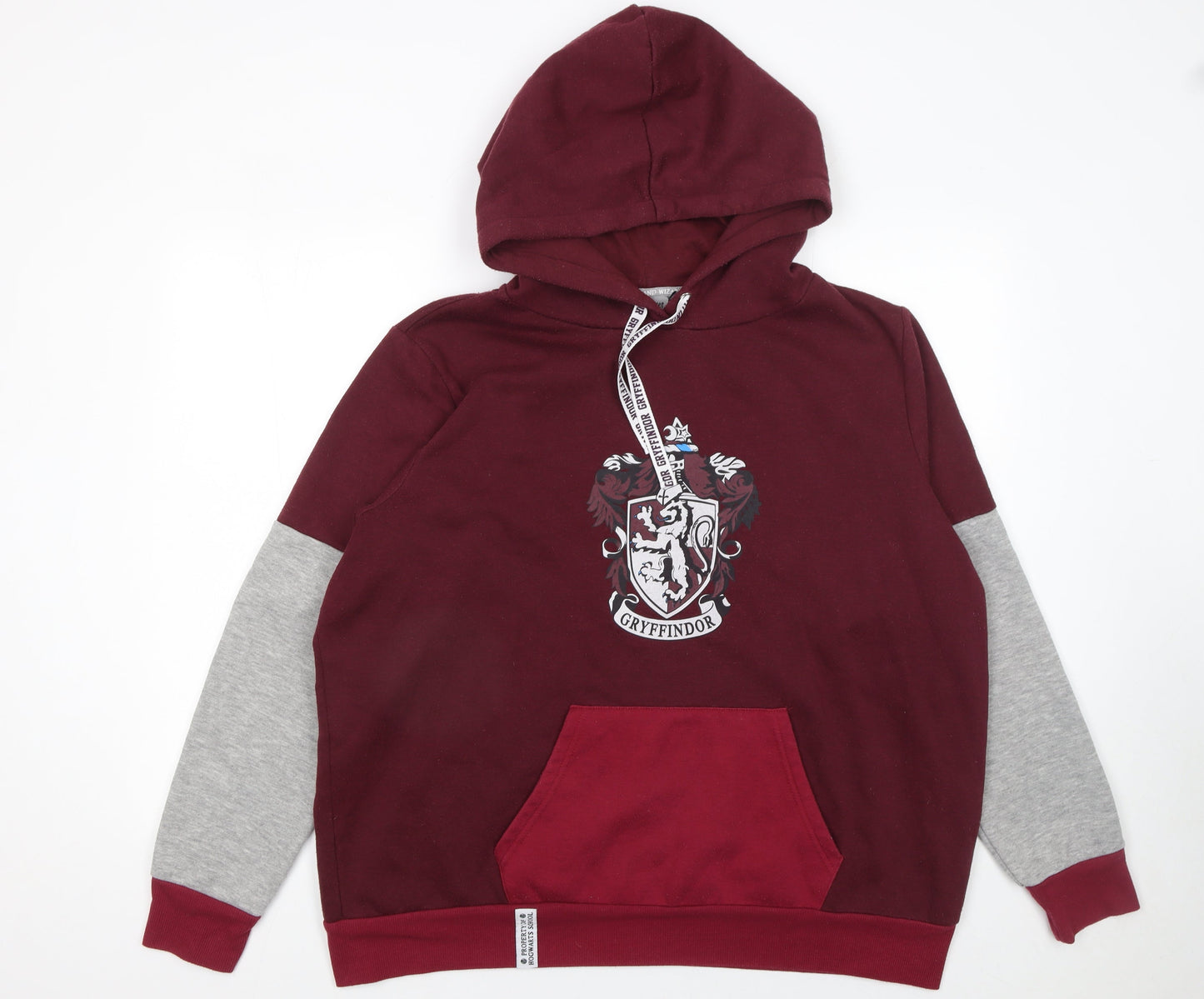 Harry Potter Women’s Burgundy Grey Gryffindor Hoodie XL Pullover