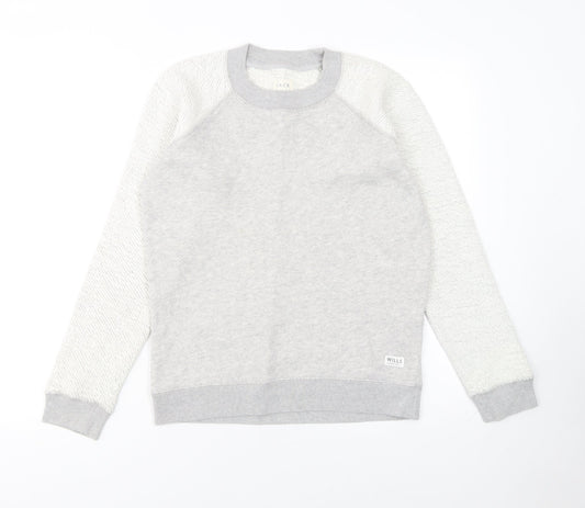 Jack Wills Womens Grey Cotton Blend Crew Neck Sweatshirt UK 6