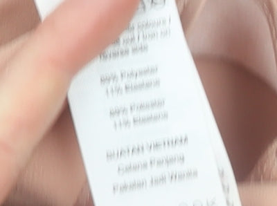 New Look Women’s Beige Paperbag High Waist Tapered Trousers Size 8