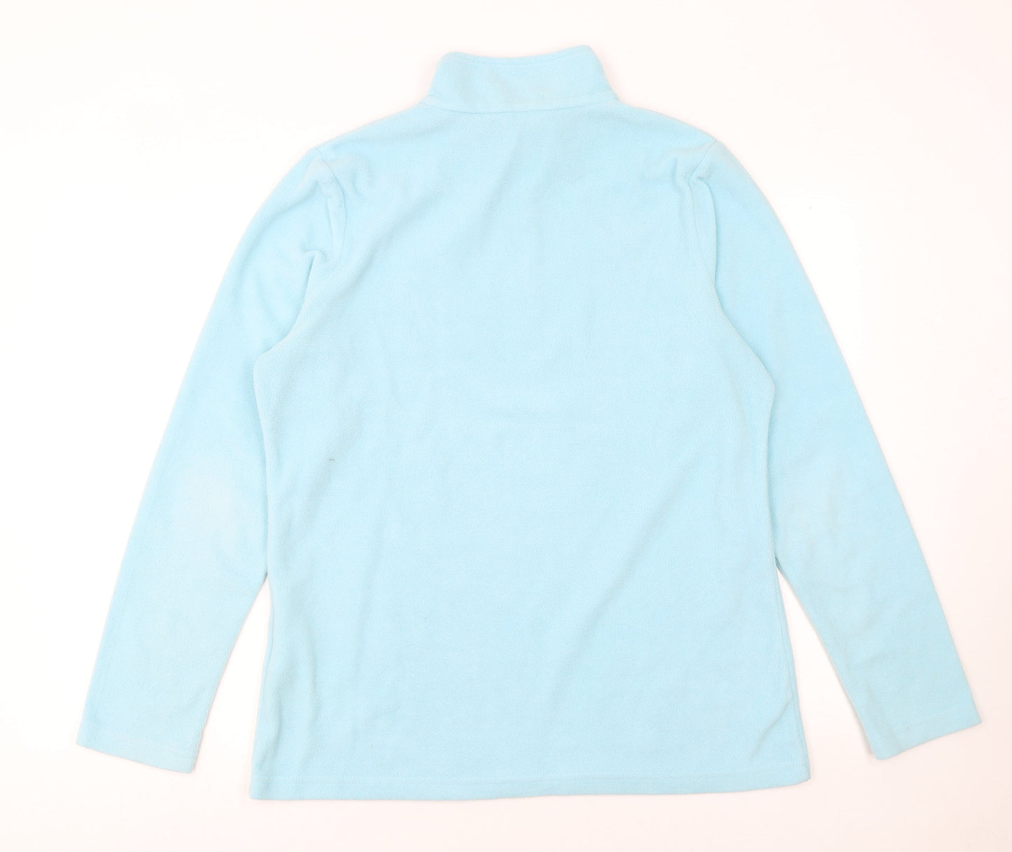 Regatta Women's Blue Fleece Pullover Sweatshirt UK 14 1/4 Zip Lightweight
