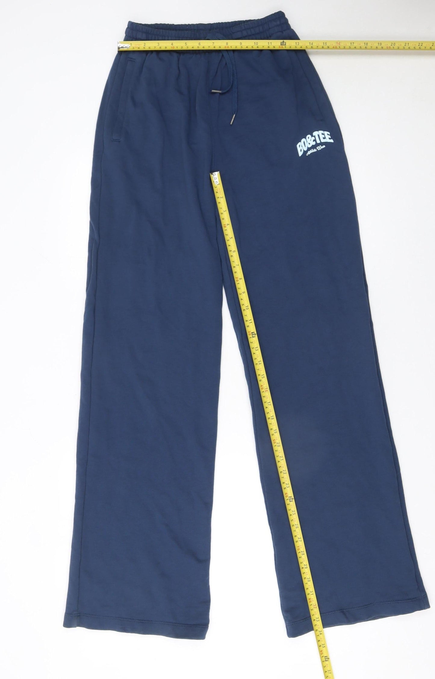 BO&TEE Womens Blue XS Cotton Sweatpants with Logo