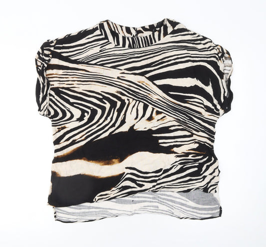 River Island Women's Multicoloured Zebra Print Viscose Blouse Size 8